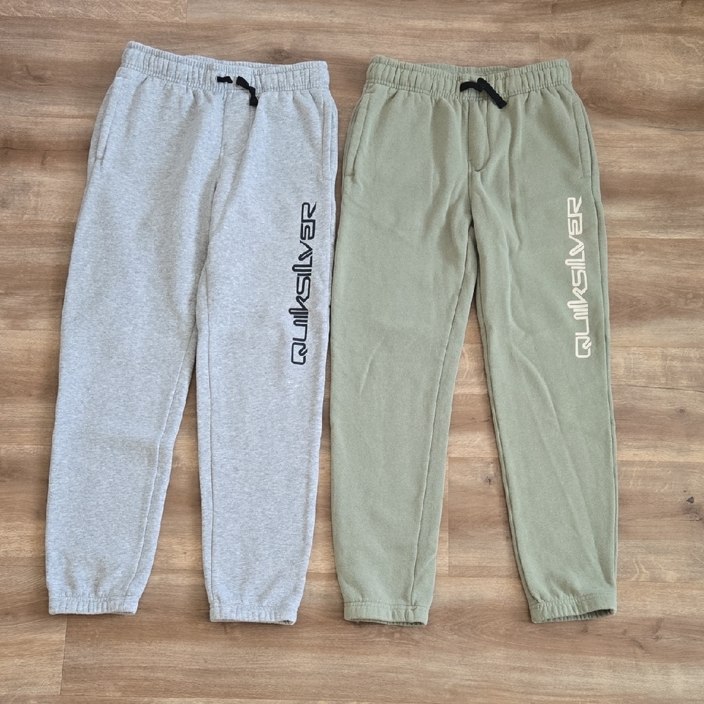 Quiksilver Boy's Sweatpants - Gray and Olive